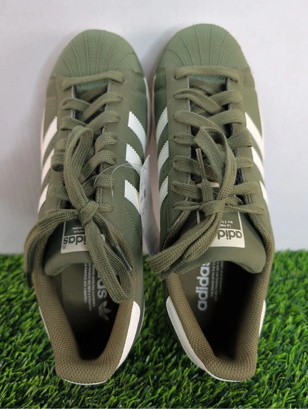 Adidas Superstar BC0195 Olive Cargo Men US 8.5 Green White Gum Shell Toe